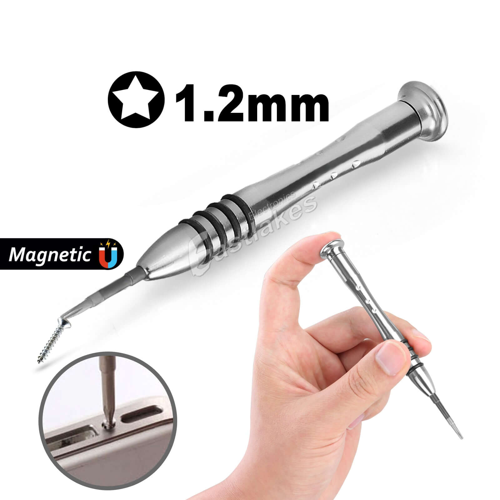 1.2mm Magnetic Pentalobe Screwdriver Five Point Star - Eastlakes Electronics